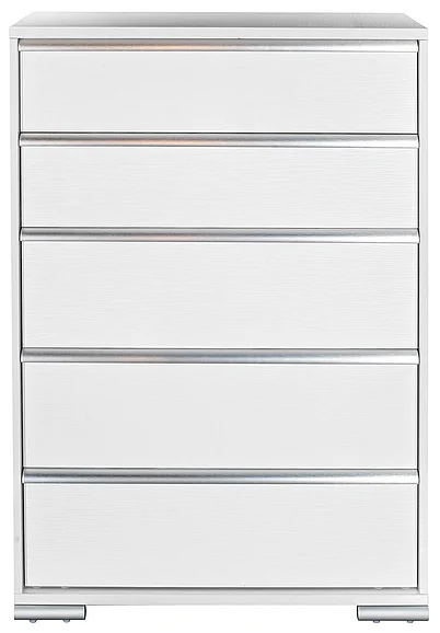 MODERNhome Bianca 5 Drawer Chest in High Gloss White w/Artic Fronts CD2TC5DC