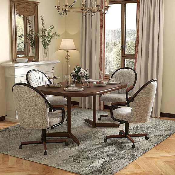 Chromcraft Carlisle 5pc Dining Set in Walnut