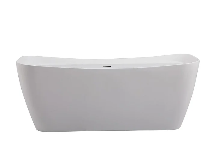 Elegant 67 In. Soaking Bathtub in Glossy White BT10467GW