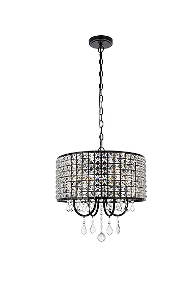 Elegant Elise 17 In. Pendant in Black LD713D17BK CLOSEOUT