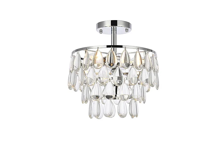 Elegant Mila 12 In. Flush Mount in Chrome 1103F12C