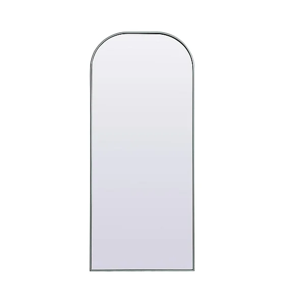 Elegant Metal Frame Arch Full Length Mirror 28X66 In. in Silver MR1B2866SIL