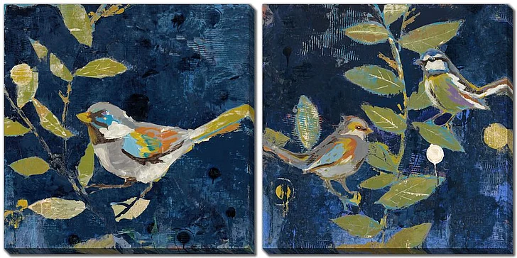 Streamline Art Midnight Songbirds Set of 2 E864589