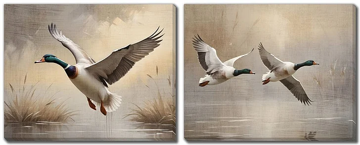 Streamline Art Soaring Mallards Set of 2 E864619