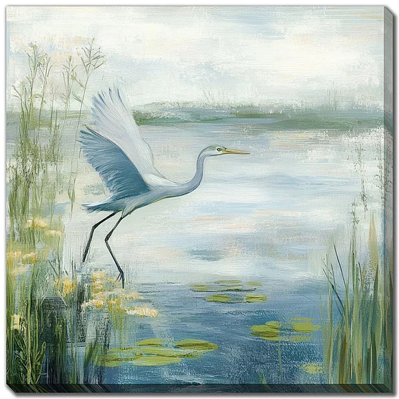 Streamline Art Heron Over Gentle Waters I E864862