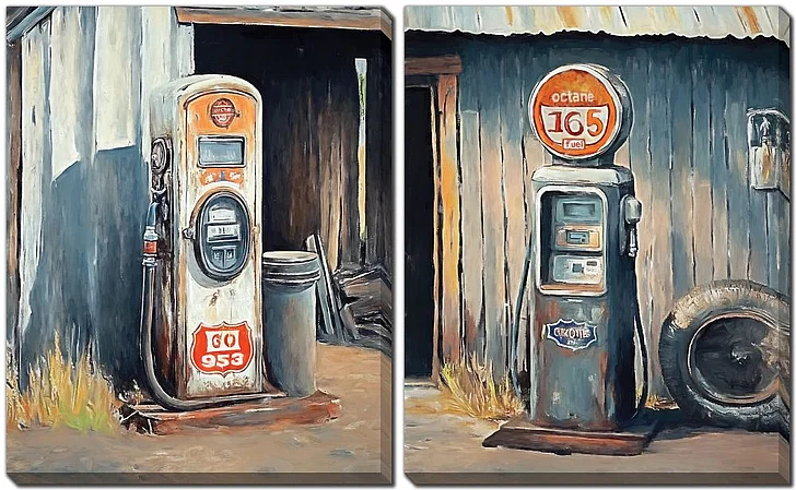 Streamline Art Countryside Fuel Stop Set of 2 E894029