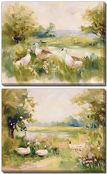 Streamline Art Goose Heaven Set of 2 E894036