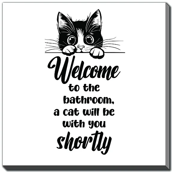 Streamline Art Welcome Cat E895088