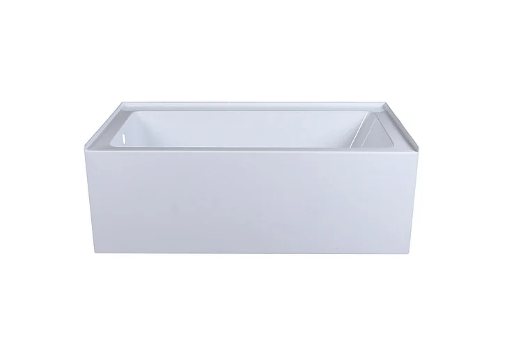 Elegant Alcove Soaking Bathtub 32X60 In. Left Drain in Glossy White BT202-L3260GW