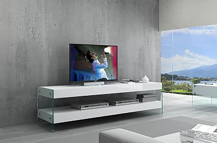 J&M Cloud TV Base in White High Gloss 179701-TV PROMO