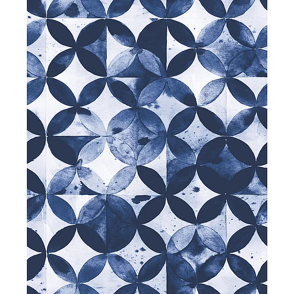 York RoomMates Paul Brent Moroccan Tile Blue Peel & Stick Wallpaper RMK11354RL