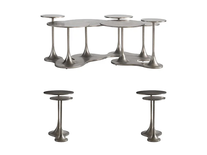 Bernhardt Cerchi 3pc Occasional Set in Graphite