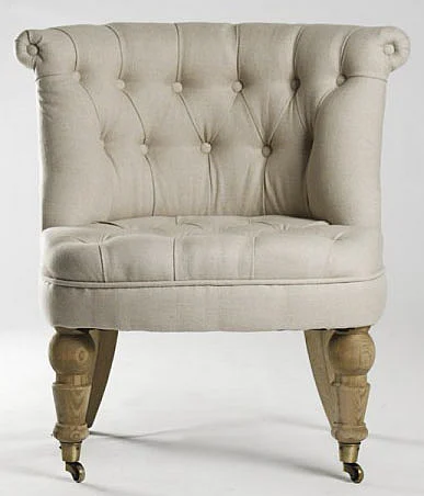 Zentique Amelie Slipper Chair in Natural CF003 E255 A003