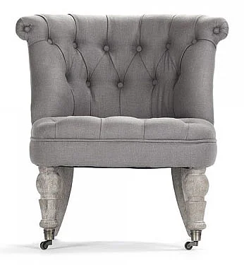 Zentique Amelie Slipper Chair in Gray CF003-Z E272 A048