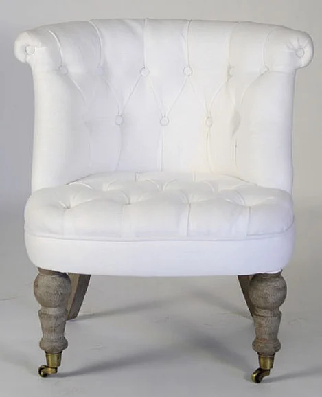 Zentique Amelie Slipper Chair in White CF003 E272 IW90