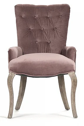 Zentique Iris Tufted Chair in Limed Grey Oak (Set of 2) CF005 E272 V004