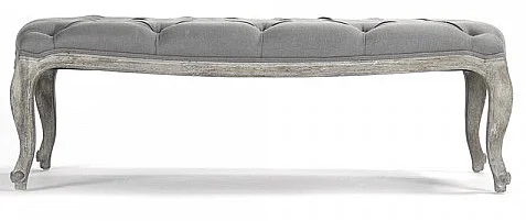 Zentique Maison Tufted Ottoman in Gray CF064-6 E272 A048