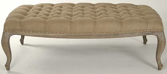 Zentique Maison Tufted Ottoman in Beige CF064-6 E272 H010