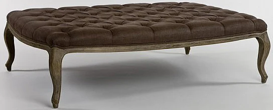 Zentique Maison Tufted Rectangular Ottoman in Aubergine CF064 E272 A008