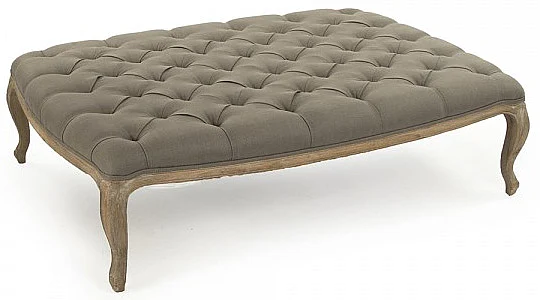 Zentique Maison Rectangular Ottoman in Gray CF064 E272 A048