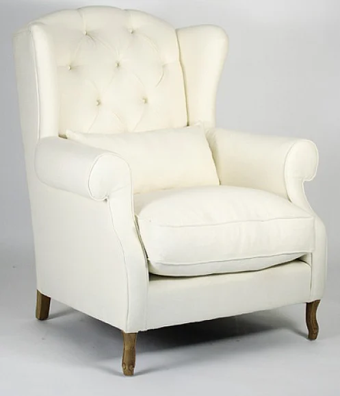 Zentique Hampton Wingback Chair in Natural Oak (Set of 2) CF071-A-Z E255 A026
