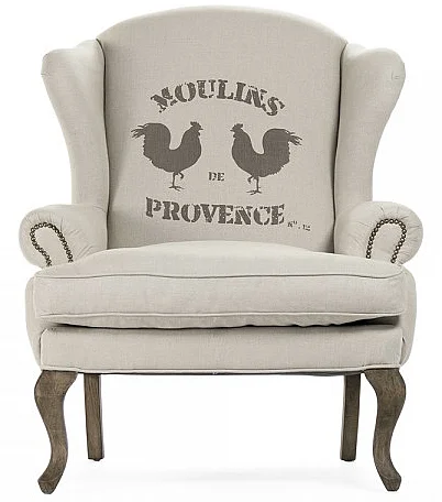Zentique Zacharie Wingback Chair in Recycled Oak (Set of 2) CF075 E255-3 A003 #22