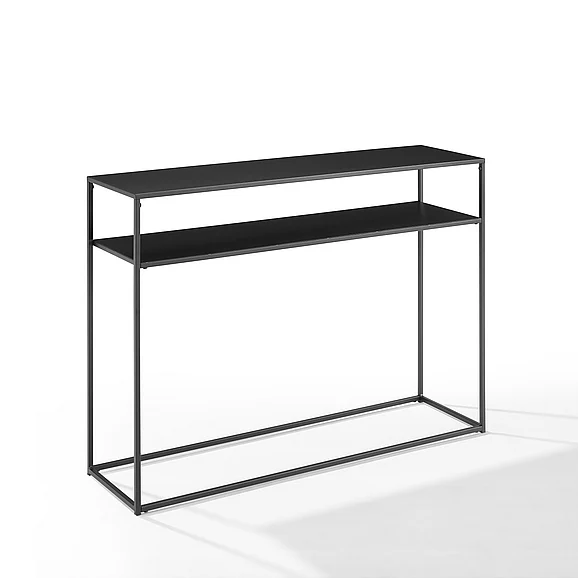 Crosley Braxton Entryway Console Table in Matte Black CF1400-MB
