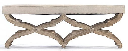 Zentique Crescenzo Bench in Natural CF163 E272 A003