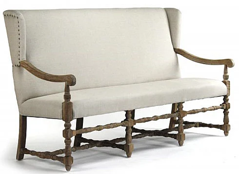 Zentique Franck Bench in White CF187-3 E272 A003