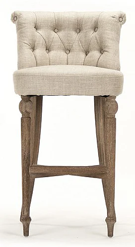 Zentique Amelie Bar Stool in Cream (Set of 2) CF253-Z E272 A015-A