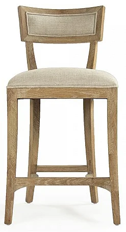 Zentique Carvell Counter Stool in Limed Grey Oak (Set of 2) CF282-30 Counter E272 A015-A