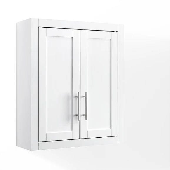 Crosley Savannah Wall Storage Cabinet in White CF7027-WH