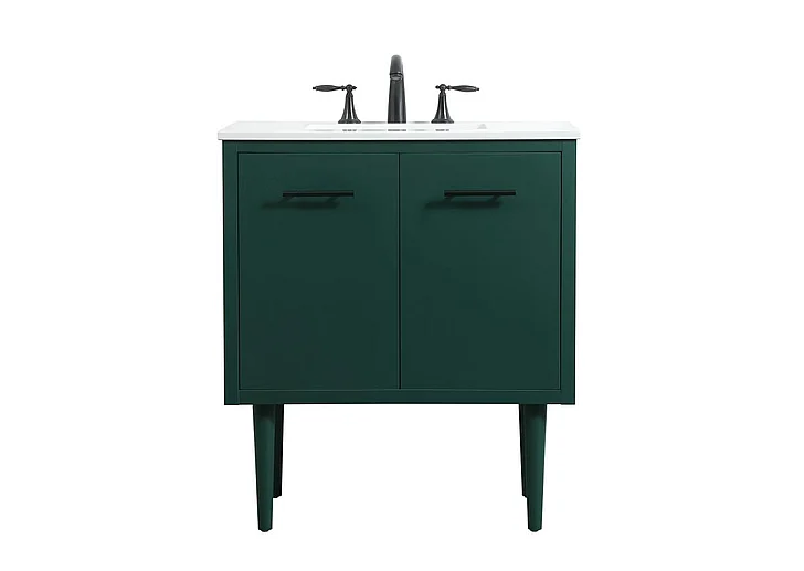 Elegant 30 In. Single Bathroom Vanity in Green VF48030MGN CLOSEOUT