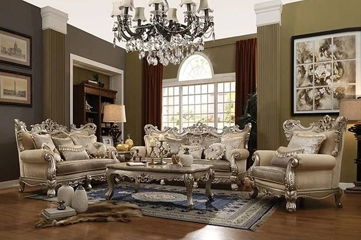 ACME Ranita 2pc Living Room Set in Champagne
