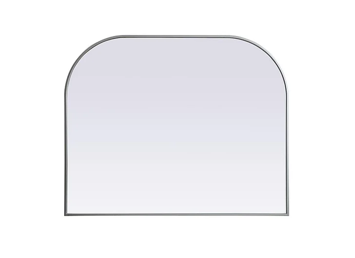 Elegant Metal Frame Arch Mirror 42X34 In. in Silver MR1B4234SIL