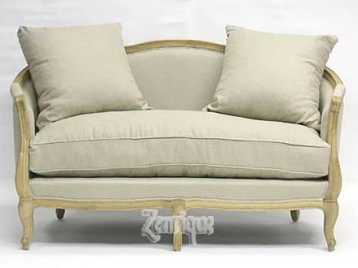 Zentique Maison Settee in White CFH007-2 E255 A003