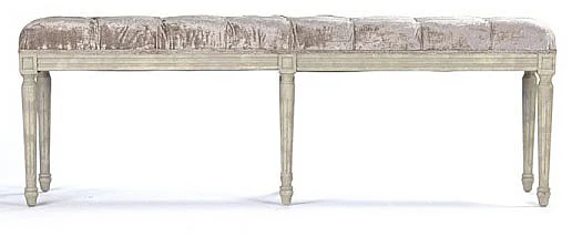 Zentique Louis Tufted Bench in Ivory CFH034-3 309 A