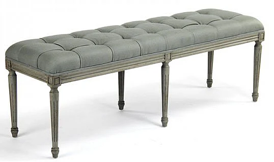 Zentique Louis Tufted Bench in Sage CFH034-3 432 I