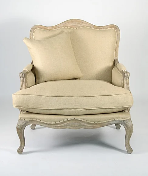 Zentique Belmont Club Chair in Cream CFH111 E272 Jute H009