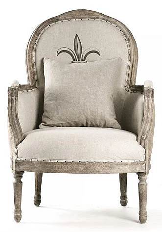 Zentique Lance Chair in Natural CFH185 E272 #5 Burlap