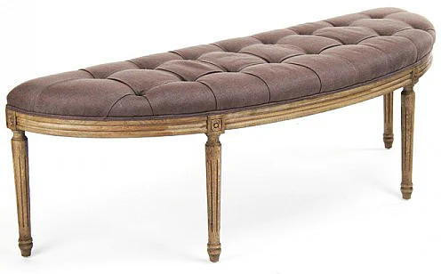 Zentique Louis Curved Bench in Recycled Oak W3 CFH208 E255-3 A008