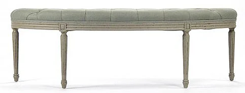 Zentique Louis Curve Bench in Sage W3 CFH208 432 I