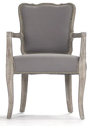 Zentique Elise Arm Chair in Limed Grey Oak (Set of 2) CFH223 Arm E272 H021