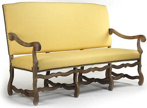 Zentique Julien Bench in Yellow CFH232-3 E272 J