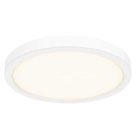 Dals Delta 18" Round Indoor/Outdoor LED Flush Mount in White CFLEDR18-CC-WH