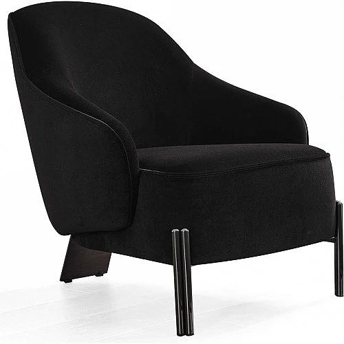 Whiteline Modern Favori Accent Chair in CH1840-BLK CLOSEOUT