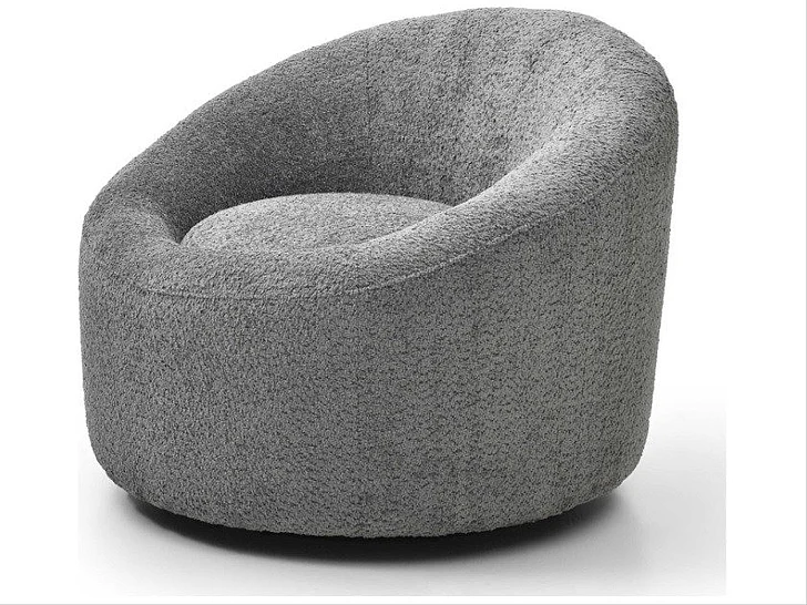 Whiteline Modern Perla Swivel Accent Chair in CH2009F-DGRY CLOSEOUT