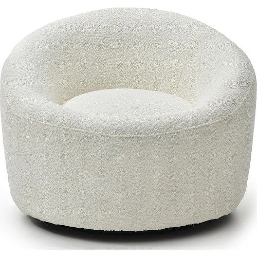 Whiteline Modern Perla Swivel Accent Chair in CH2009F-WHT