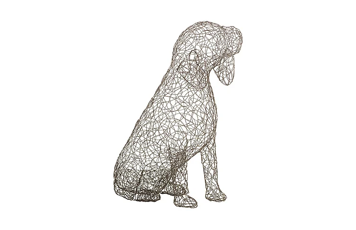 Phillips Collection Crazy Wire Beagle Sculpture in Black CH65683