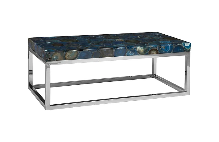 Phillips Collection Agate Coffee Table in Natural/Stainless Steel CH87923